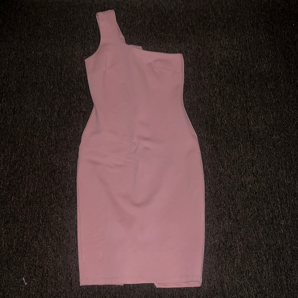 Off the shoulder business casual pink dress